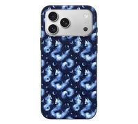 Novastar Compatibile con iPhone 17 Pro Max Custodia sottile sottile da 6,9 '' - TPU Fantasy Fox Moon Print Pattern Cover compatibile con iPhone 17 Pro Max Custodia protettiva robusta, antigraffio