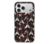 Novastar Compatibile con iPhone 17 Pro Max Custodia sottile sottile da 6,9 '' - TPU Vintage Guitar Pattern Cover compatibile con iPhone 17 Pro Max Custodia protettiva robusta, antigraffio antiurto