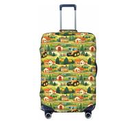 Novastar Copertura protettiva per bagagli, morbida con stampa di un trattore in stile cartone animato, per valigie da 45-53 cm