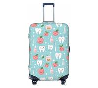 Novastar Copertura protettiva per bagagli, morbida e carina, con stampa di denti e spazzolini, per valigie da 56-61 cm