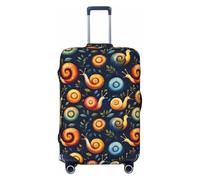 Novastar Copertura protettiva per bagagli, morbida e colorata, con stampa di foglie di lumaca, per valigie da pollici, nero, 29-32