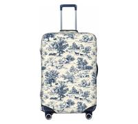 Novastar Copertura protettiva per bagagli, morbida e vintage, motivo villaggio stampato, per valigie da 45,7 a 53,3 cm