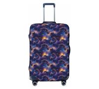 Novastar Copertura protettiva per bagagli, morbida e viola con stampa di draghi, per valigie da 56-61 cm