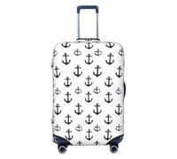 Novastar Copertura protettiva per bagagli, morbida, nera, con stampa di ancora, per valigie da pollici, nero, 22-24