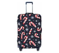 Novastar Copertura protettiva per bagagli, morbida stampa con bastoncini di zucchero e fiocchi di neve, per valigie da 56-61 cm