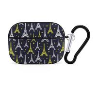 Novastar Custodia compatibile con AirPods Pro di seconda generazione, custodia carina compatibile con AirPods Pro, custodia Glod Torre Eiffel compatibile con custodia AirPods Pro 2