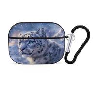 Novastar Custodia compatibile con AirPods Pro di seconda generazione, custodia carina compatibile con AirPods Pro, custodia con leopardo delle nevi in montagna invernale compatibile con custodia