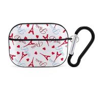 Novastar Custodia compatibile con AirPods Pro di seconda generazione, custodia carina compatibile con AirPods Pro, custodia Torre Eiffel rossa compatibile con custodia AirPods Pro 2