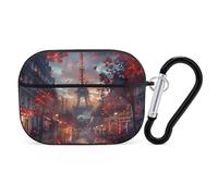 Novastar Custodia compatibile con AirPods Pro di seconda generazione, custodia carina compatibile con AirPods Pro, Torre Eiffel con foglie autunnali, compatibile con custodia AirPods Pro 2