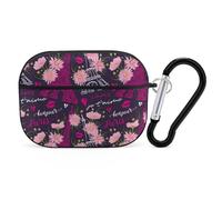 Novastar Custodia compatibile con Airpods Pro di seconda generazione, custodia carina compatibile con AirPods Pro, custodia per AirPods Pro, Torre Eiffel, fiore rosa, compatibile con custodia AirPods