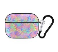 Novastar Custodia compatibile con AirPods Pro di seconda generazione, custodia carina compatibile con AirPods Pro, custodia alla moda leopardata arcobaleno luminosa compatibile con custodia AirPods