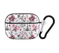 Novastar Custodia compatibile con Airpods Pro di seconda generazione, custodia carina compatibile con AirPods Pro, custodia con Torre Eiffel Parigi cuore compatibile con custodia AirPods Pro 2