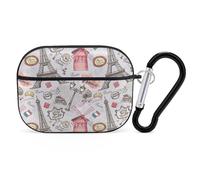 Novastar Custodia compatibile con Airpods Pro di seconda generazione, custodia carina compatibile con AirPods Pro, custodia per AirPods Pro, custodia per AirPods Pro 2, motivo: Torre Eiffel