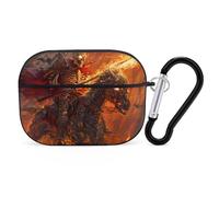 Novastar Custodia compatibile con AirPods Pro di seconda generazione, custodia carina compatibile con AirPods Pro, custodia per Halloween Flame Skeleton Knight compatibile con custodia AirPods Pro 2