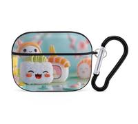 Novastar Custodia compatibile con Airpods Pro di seconda generazione, custodia carina compatibile con AirPods Pro, custodia con personaggi Kawaii Sushi Delight Case compatibile con custodia AirPods