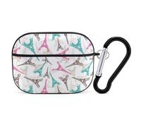 Novastar Custodia compatibile con AirPods Pro di seconda generazione, custodia carina compatibile con AirPods Pro, custodia colorata con Torre Eiffel compatibile con custodia AirPods Pro 2