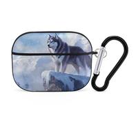 Novastar Custodia compatibile con Airpods Pro di seconda generazione, custodia carina compatibile con Airpods Pro, custodia con cane da slitta in montagna innevata dell'Alaska compatibile con custodia