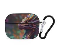 Novastar Custodia compatibile con Airpods Pro di seconda generazione, custodia carina compatibile con AirPods Pro, custodia con drago fantasy con squame arcobaleno compatibile con custodia AirPods Pro