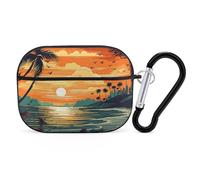 Novastar Custodia compatibile con AirPods Pro di seconda generazione, custodia carina compatibile con AirPods Pro, custodia tropicale con tramonto paradiso compatibile con custodia AirPods Pro 2