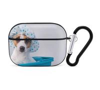 Novastar Custodia compatibile con AirPods Pro di seconda generazione, custodia carina compatibile con Airpods Pro, Terrier fa il bagno con cuffia da doccia, compatibile con custodia per AirPods Pro 2