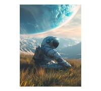 Novastar Diamond Art Kit per adulti - Astronauta contemplando il pianeta 5D senza cornice, kit per pittura Dimond per adulti principianti, kit di diamanti rotondi per decorazione da parete per la casa