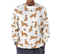 Novastar Felpa da uomo, girocollo, con cappuccio, Labrador Retriever, testa di cane, a maniche lunghe, stile casual, Stile 4., Medium