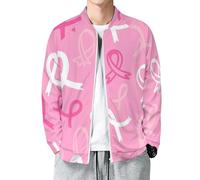 Novastar Giacca leggera da uomo - Breast Cancer Awareness A zip Up Bomber Jacket, giacca a vento casual da uomo, Stile-11, M