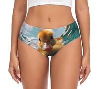 Novastar Intimo da donna - Anatra da nuoto subacquea invisibile senza cuciture estensibile da donna, nero/bianco, XXL
