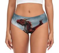 Novastar Intimo da donna - drago rosso maestoso invisibile senza cuciture elasticizzato da donna, nero/bianco, XXXL