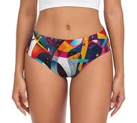Novastar Intimo da donna - Mutandine bikini elasticizzato senza cuciture Jazz Instrumental invisibile, nero/bianco, XS