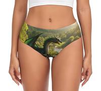 Novastar Intimo da donna - verde foresta scuro drago invisibile senza cuciture elasticizzato da donna, Nero , S