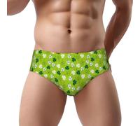 Novastar Intimo da uomo - St Patrick verde traspirante elasticizzato taglio classico biancheria intima bikini da uomo, nero/bianco, M