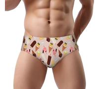 Novastar Intimo da uomo - Stampa Cono di ghiaccio Traspirante Stretch Taglio Classico, Intimo Bikini Slip Slip da uomo, Nero , M