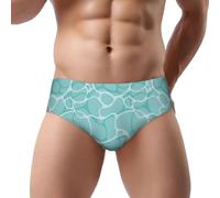 Novastar Intimo da uomo - Turchese - Superficie di acqua di mare traspirante elasticizzato taglio classico slip bikini da uomo, nero/bianco, XXXL
