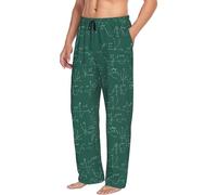 Novastar Pantaloni da pigiama da uomo con tasche, con equazione matematica, morbidi, comodi pantaloni da salotto da uomo, Nero, L