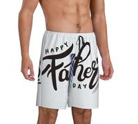 Novastar Pantaloni da pigiama da uomo, per la festa del papà, comodi pantaloncini da pigiama da uomo, pantaloncini da pigiama da uomo, Nero, M