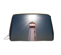 Novastar Peggy's Cove Lighthouse, trousse da viaggio per cosmetici, in pelle PVC, con cerniera, portatile, per trucchi e articoli da toeletta da donna