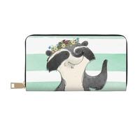 Novastar Portafogli sottili in pelle per donne e uomini - Carino Raccoon Portafoglio per donne e uomini con cerniera