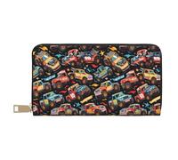 Novastar Portafogli sottili in pelle per donne e uomini, colorato off road racing portafoglio per carte da donna uomo con cerniera