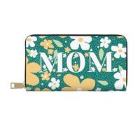 Novastar Portafogli sottili in pelle per donne e uomini, con cerniera e scritta "Happy Mother's Day1", per donne e uomini