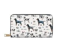 Novastar Portafogli sottili in pelle per donne e uomini, con simpatico cane dalmata, per donne e uomini, con cerniera