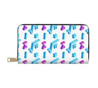 Novastar Portafogli sottili in pelle per donne e uomini, con stampa di simboli matematici, per donne e uomini, con cerniera