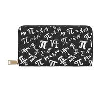 Novastar Portafogli sottili in pelle per donne e uomini, con stampa di simboli matematici, per donne e uomini, con cerniera