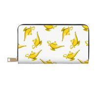 Novastar Portafogli sottili in pelle per donne e uomini - glod lamp Pattern Card Wallet per donne uomini con cerniera