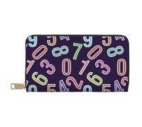 Novastar Portafogli sottili in pelle per donne e uomini - numeri matematici portafoglio per carte di credito per donne uomini con cerniera