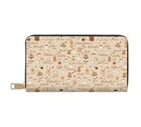 Novastar Portafogli sottili in pelle per donne e uomini, portafoglio per carte dell'ora del caffè, per donne e uomini, con cerniera