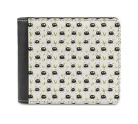 Novastar Portafoglio sottile da uomo in pelle - Simpatico motivo ragno nero piccolo sottile doppio tasca frontale porta carte