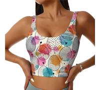 Novastar Reggiseno sportivo da donna, ad alto sostegno, con uova di Pasqua, per corsa, allenamento, canotta da donna, Nero, L