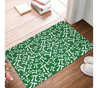 Novastar Zerbino per porta d'ingresso, per interni ed esterni, con stampa con simbolo del pi verde, tappetino da cucina per pavimento, lavabile e sottile, adatto sotto la porta, tappeto da bagno per