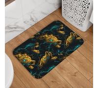 Novastar Zerbino per porta d'ingresso, per interni ed esterni, con stampa di lupi dorati, tappetino da cucina per pavimento, lavabile, sottile, adatto sotto la porta, tappetino da bagno per bagno